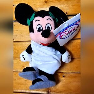 DISNEY PARKS EXCLUSIVE NWT VTG 90s TOGA MICKEY MOUSE RETIRED BEAN BAG PLUSH
